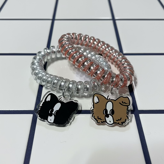 ヘアゴムパステルピースレッド