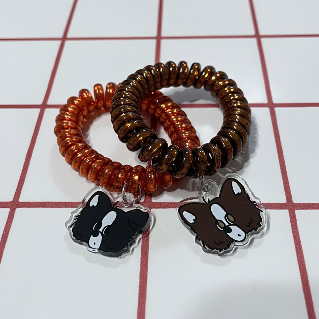 ヘアゴムこっくりピースチョコ